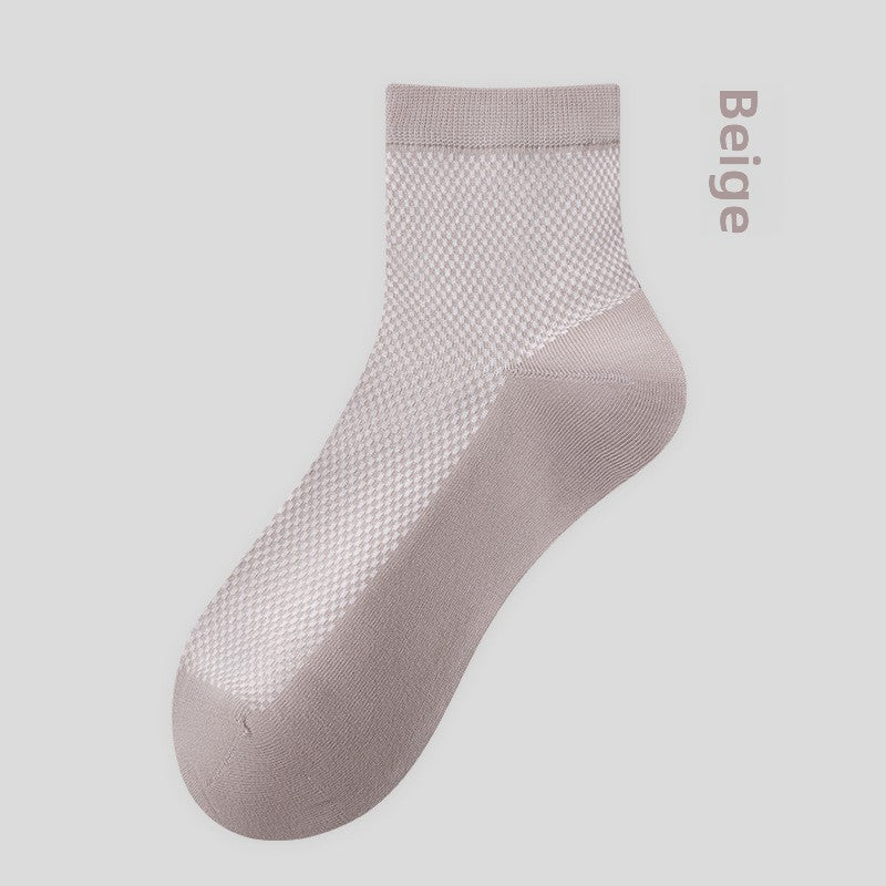 Men's Breathable Mesh Mid-Calf Socks