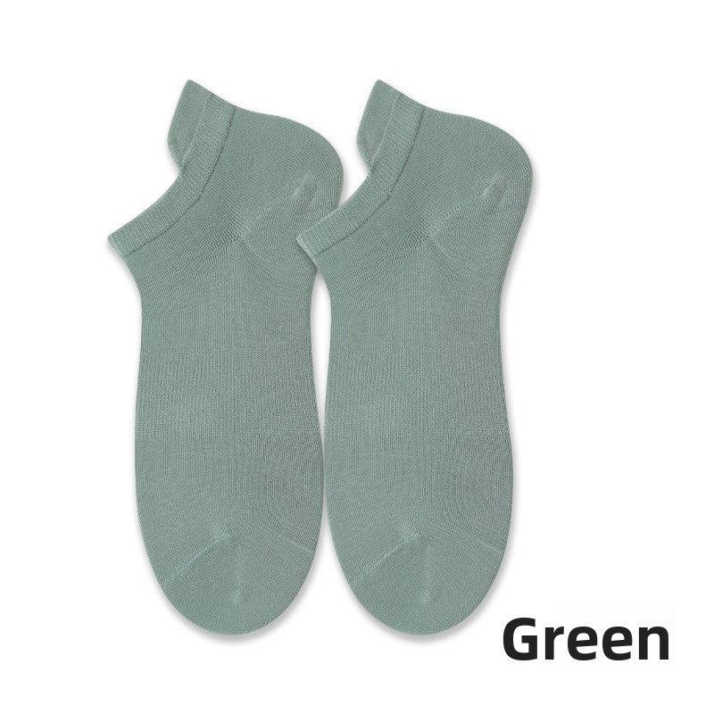 Spring/Summer Anti-Odor Men's No-Show Socks - Seamless & Breathable