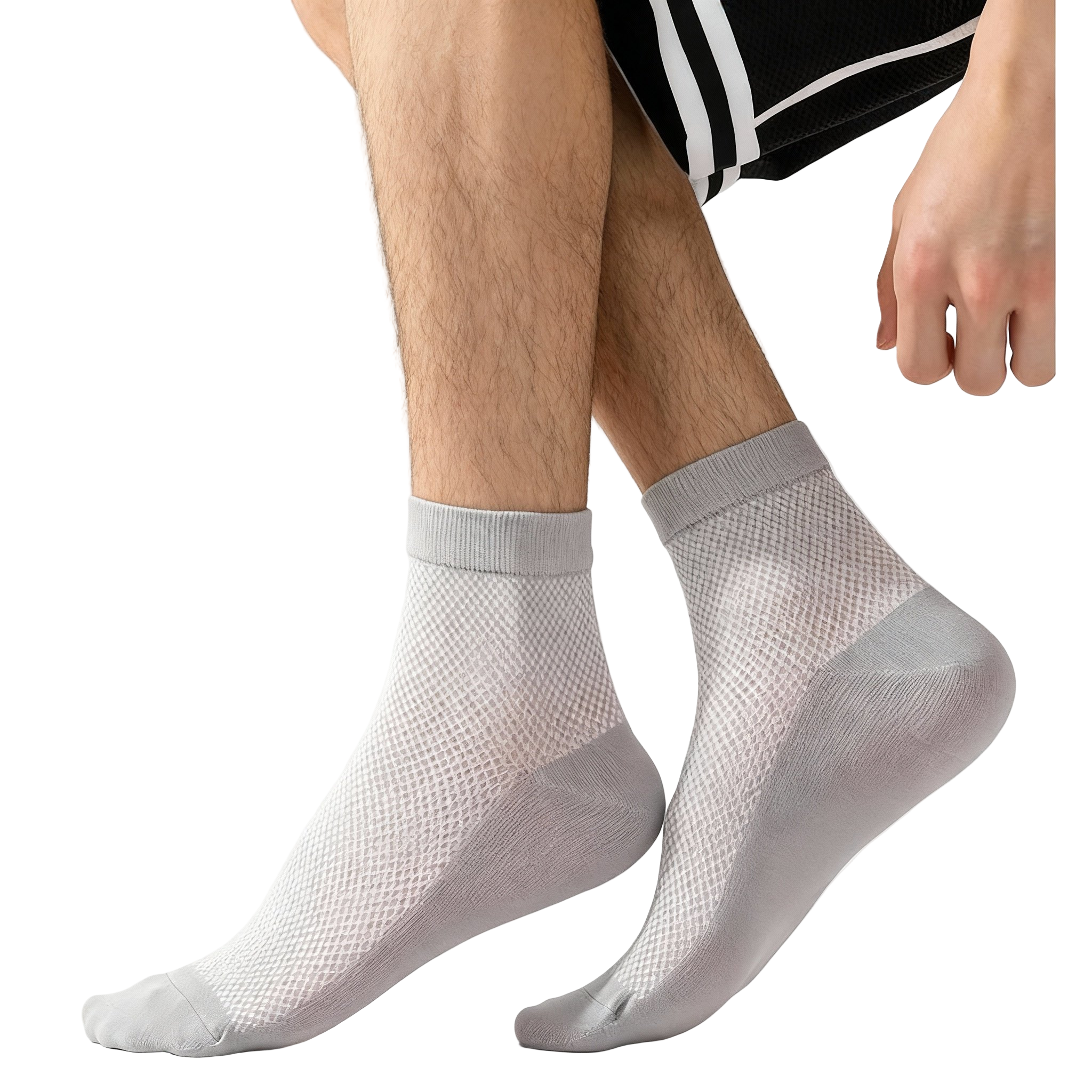 Men's Breathable Mesh Mid-Calf Socks